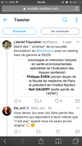 Monsieur Flaysakier n’est pas sous levothyrox?